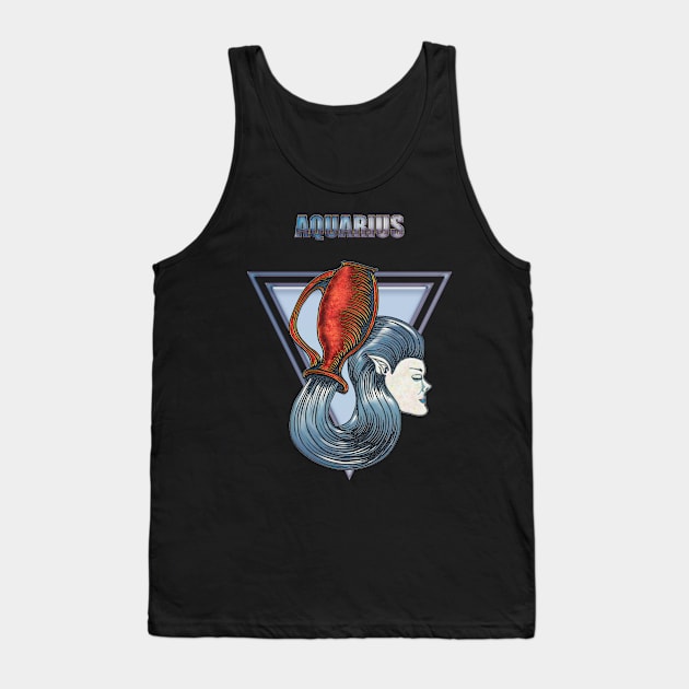 Zodiac sign aquarius Tank Top by Nicky2342